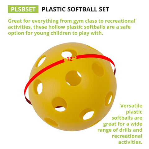 Plastic Softballs, Set of 6