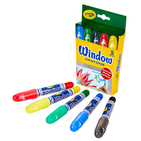 Washable Window Crayons, 5 Count