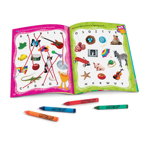 My Alphabet Book and Crayons Reusable Wipe-Off® Activity Set