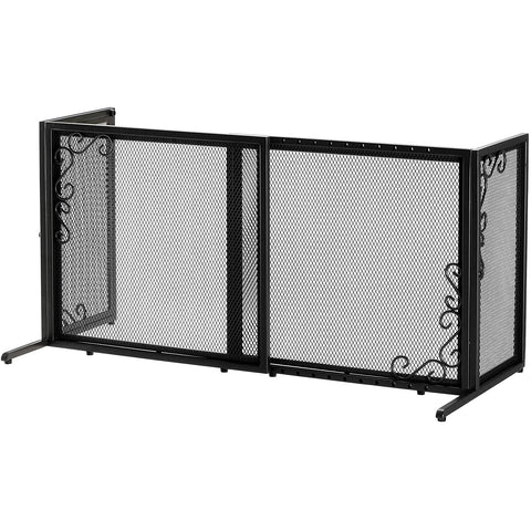 Richell Small Freestanding Metal Mesh Pet Gate In Black