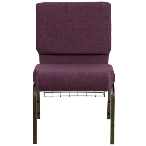 Crimson Fabric Church Chair