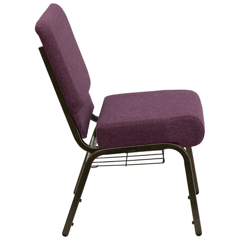 Crimson Fabric Church Chair