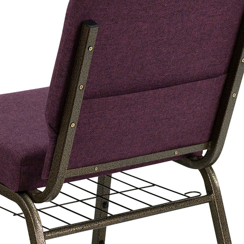 Crimson Fabric Church Chair