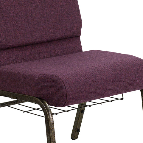 Crimson Fabric Church Chair