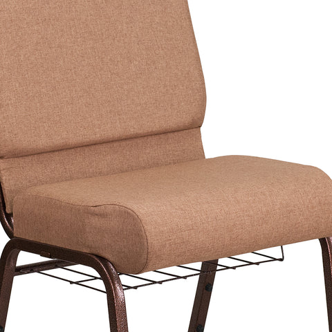 Crimson Fabric Church Chair