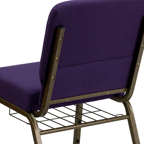 Crimson Fabric Church Chair