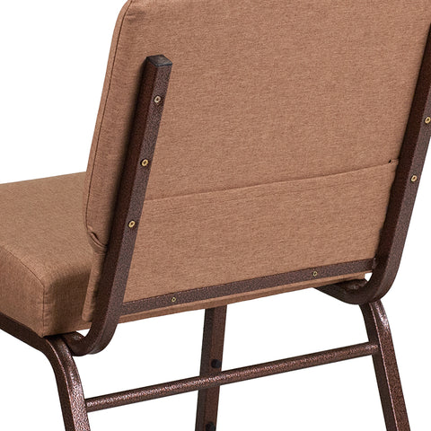 Crimson Fabric Church Chair