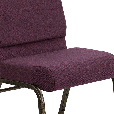 Crimson Fabric Church Chair