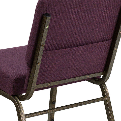 Crimson Fabric Church Chair