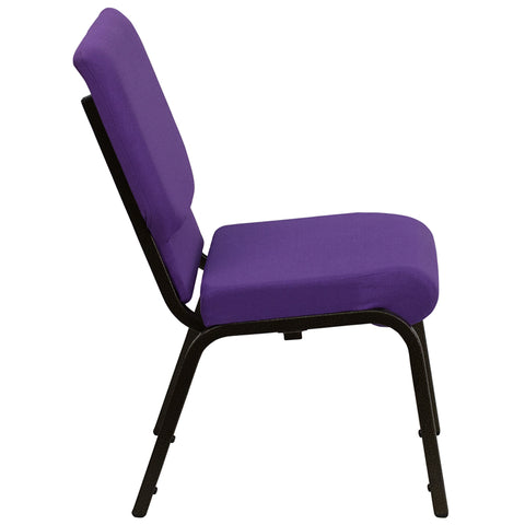 Purple Fabric Church Chair