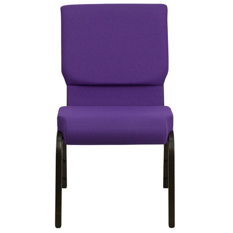 Purple Fabric Church Chair