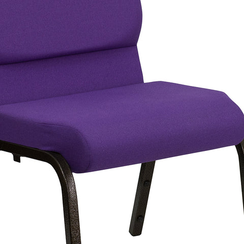 Purple Fabric Church Chair