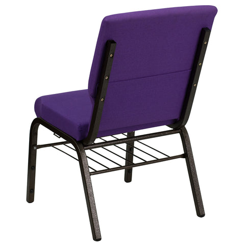 Purple Fabric Church Chair