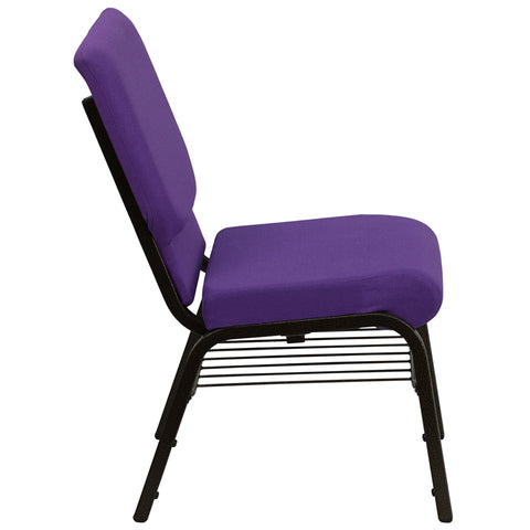 Purple Fabric Church Chair