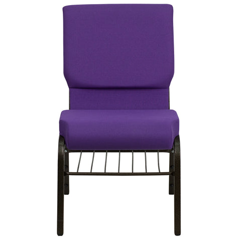 Purple Fabric Church Chair