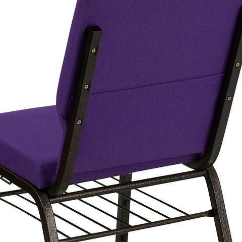 Purple Fabric Church Chair