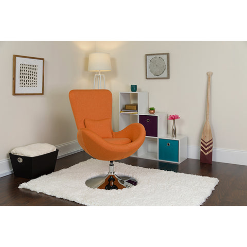 White Leather Egg Series Chair