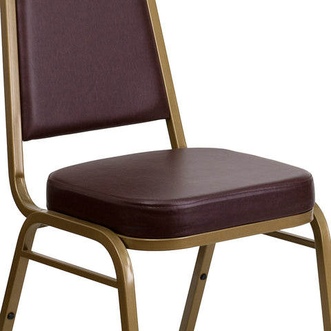 Burgundy Vinyl Banquet Chair