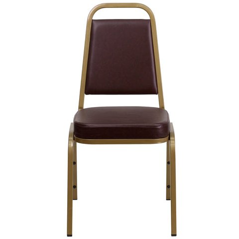 Burgundy Vinyl Banquet Chair