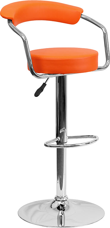 Yellow Vinyl Barstool