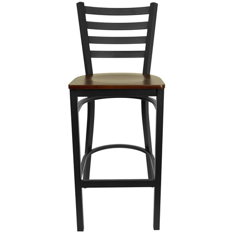 Black Ladder Stool-Wal Seat