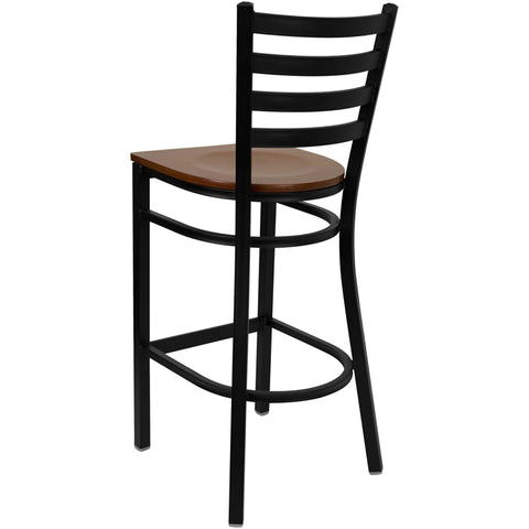 Black Ladder Stool-Wal Seat