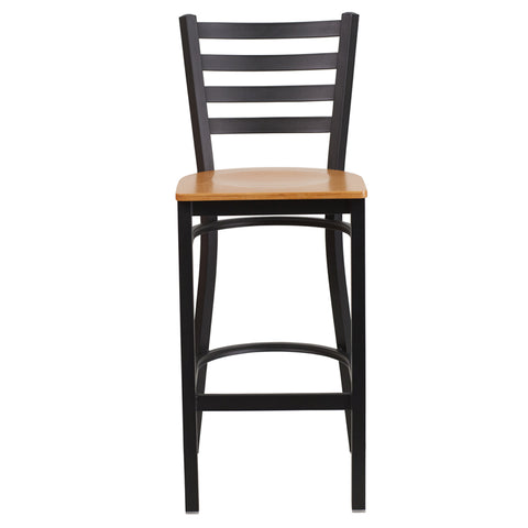 Black Ladder Stool-Wal Seat