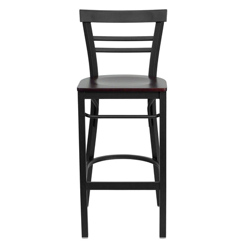 Black Ladder Stool-Wal Seat