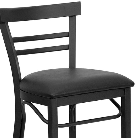 Black Ladder Stool-Wal Seat