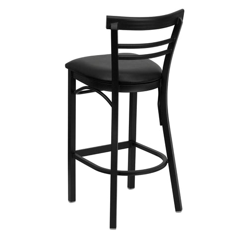 Black Ladder Stool-Wal Seat