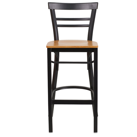 Black Ladder Stool-Wal Seat