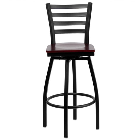 Black Ladder Stool-Wal Seat