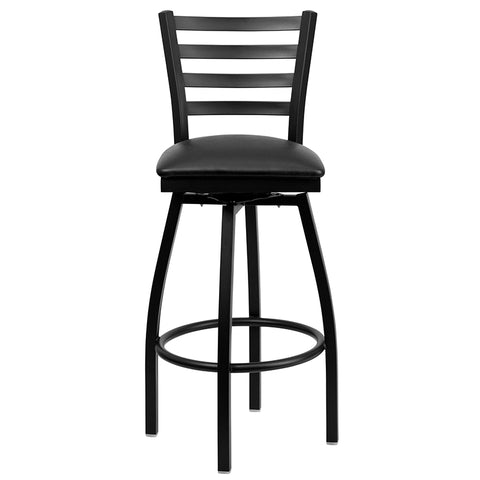 Black Ladder Stool-Wal Seat