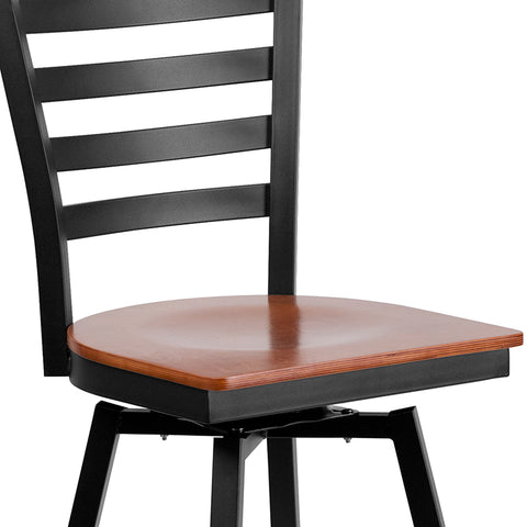 Black Ladder Stool-Wal Seat