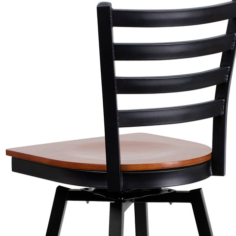 Black Ladder Stool-Wal Seat