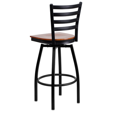 Black Ladder Stool-Wal Seat