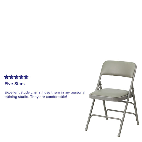 Gray Vinyl Folding Chair