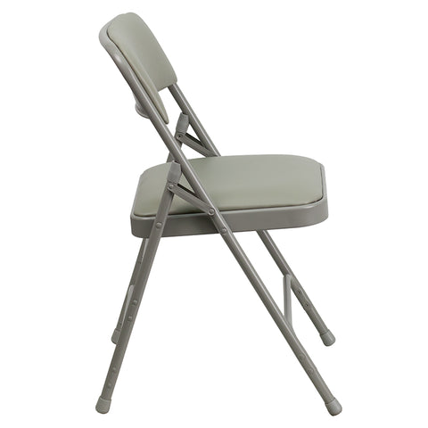 Gray Vinyl Folding Chair