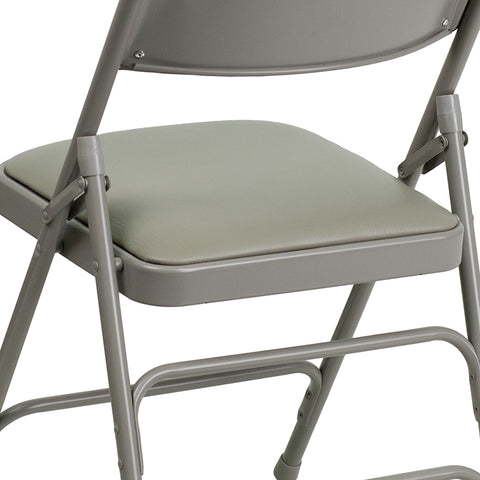 Gray Vinyl Folding Chair