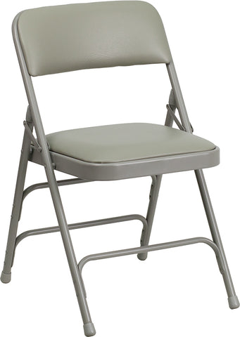 Gray Vinyl Folding Chair