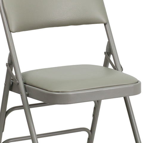 Gray Vinyl Folding Chair