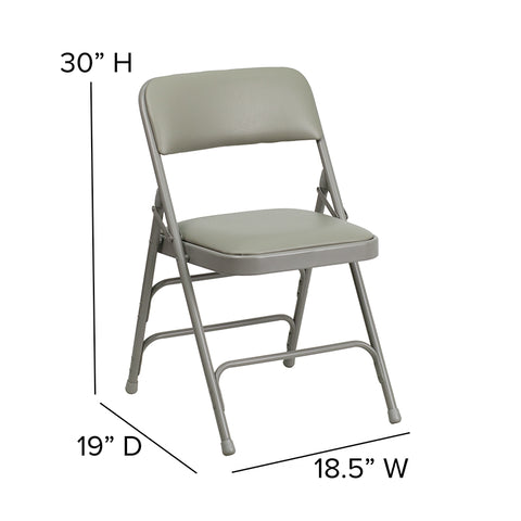 Gray Vinyl Folding Chair