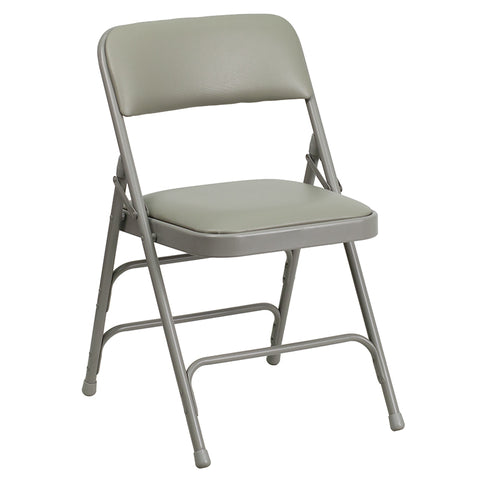 Gray Vinyl Folding Chair