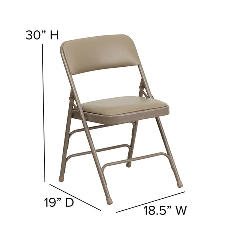 Gray Vinyl Folding Chair