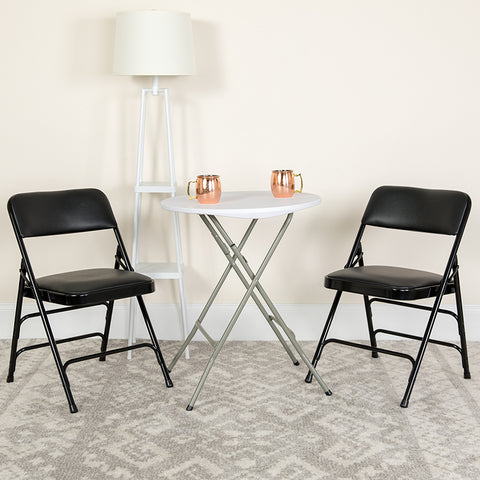 Gray Vinyl Folding Chair