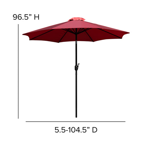 Teal 9 FT Round Patio Umbrella