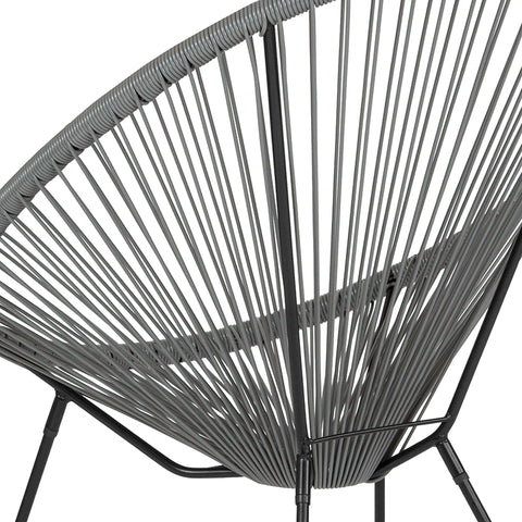 Grey Bungee Oval Lounge Chair