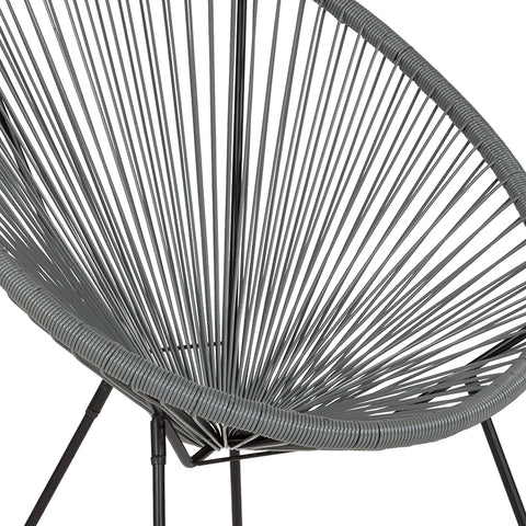 Grey Bungee Oval Lounge Chair