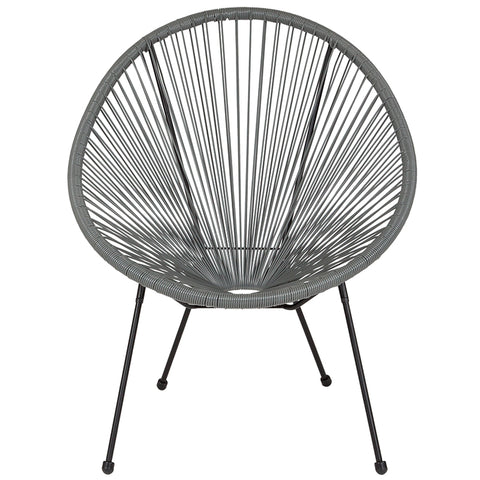 Grey Bungee Oval Lounge Chair