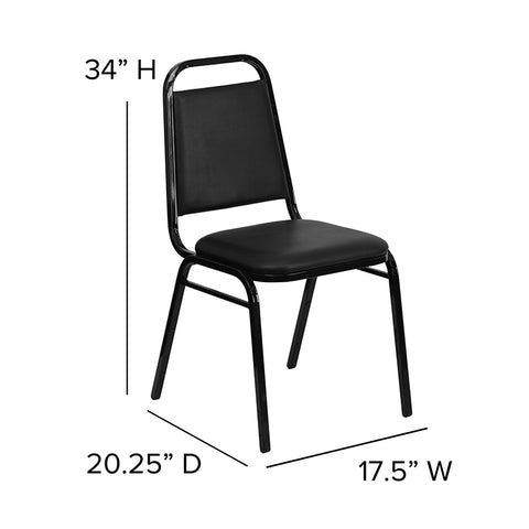 Black Vinyl Banquet Chair